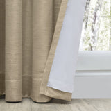 Grasscloth Lined Grommet Panel Linen - Linen